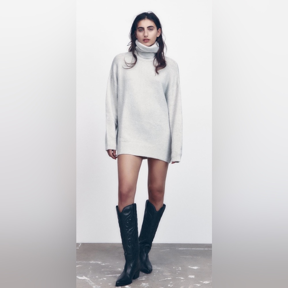 Zara Basic Knit Turtleneck Sweater